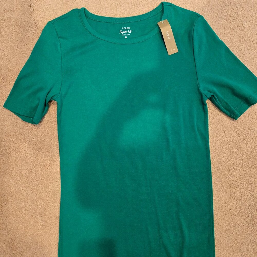 J.Crew NWT Green Short Sleeve Painter Tee L